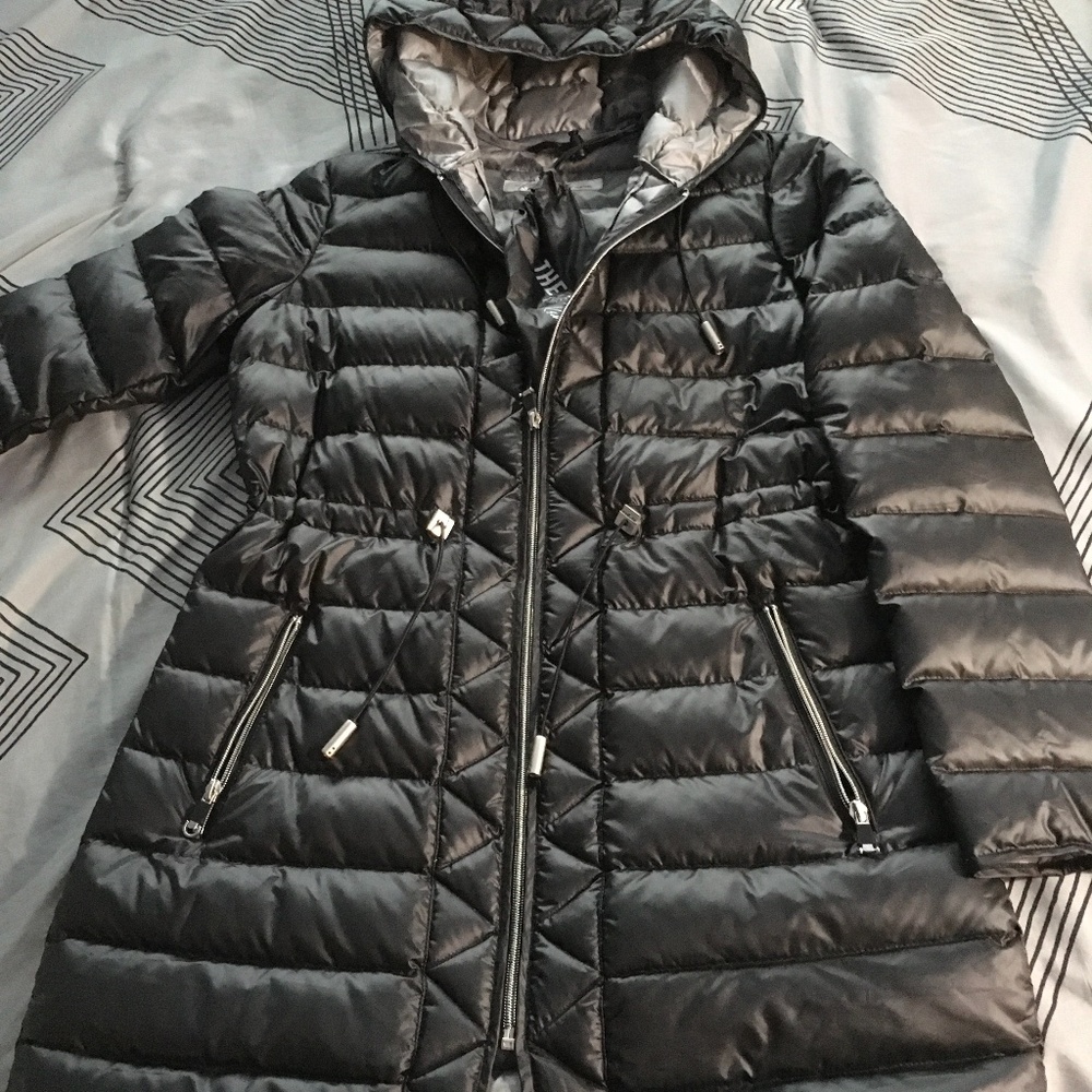 Hooded, packable, puffer